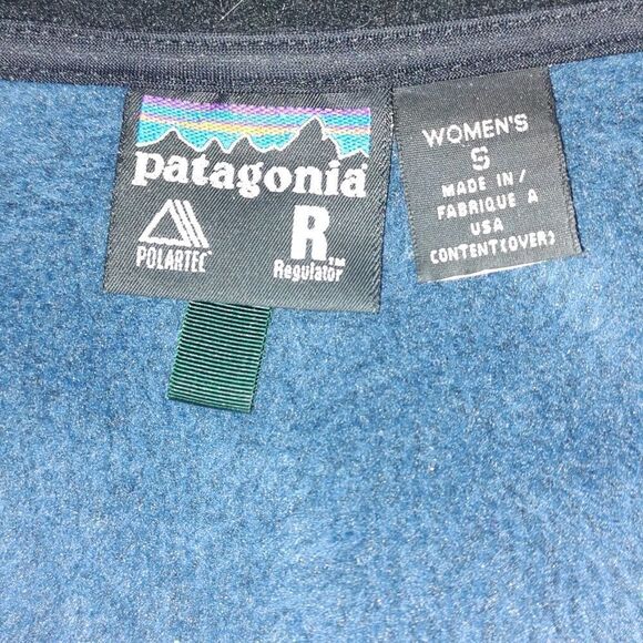 Patagonia Polattec   blue fleece zipper front jacket  Sz S - Picture 4 of 4